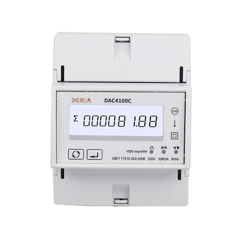 DAC4100C یک فاز دو سیم DIN Rail Modbus هوشمند انرژی سنج با رله