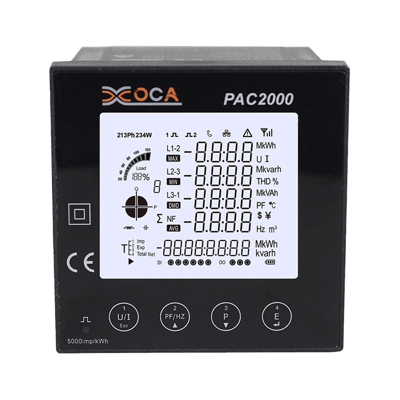 برق سنج دیجیتال پنل LCD هوشمند چند منظوره PAC2000